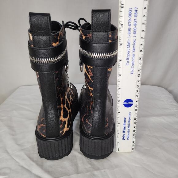 Killstar Occult Luxury Radiclaw NWOT Combat Goth Leopard Print Platform Boots, 8 - Picture 5 of 8